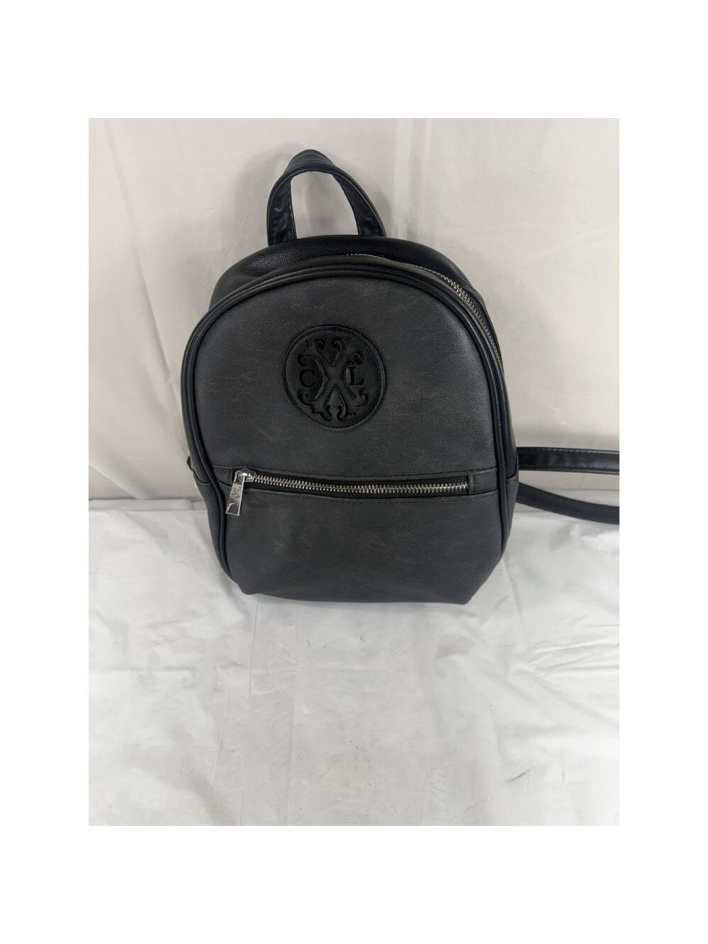CXL Christian Lacroix Backpack logo Travel Bag black denim new